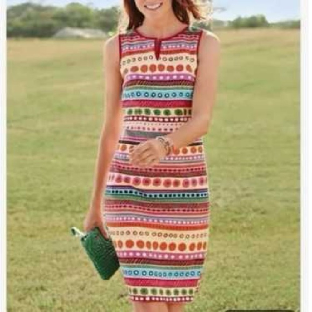 Talbots Multicolor Striped Dress